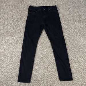 Levis 510 Jeans Mens 33x32 Black Premium Skinny Stretch Denim Actual 32x28